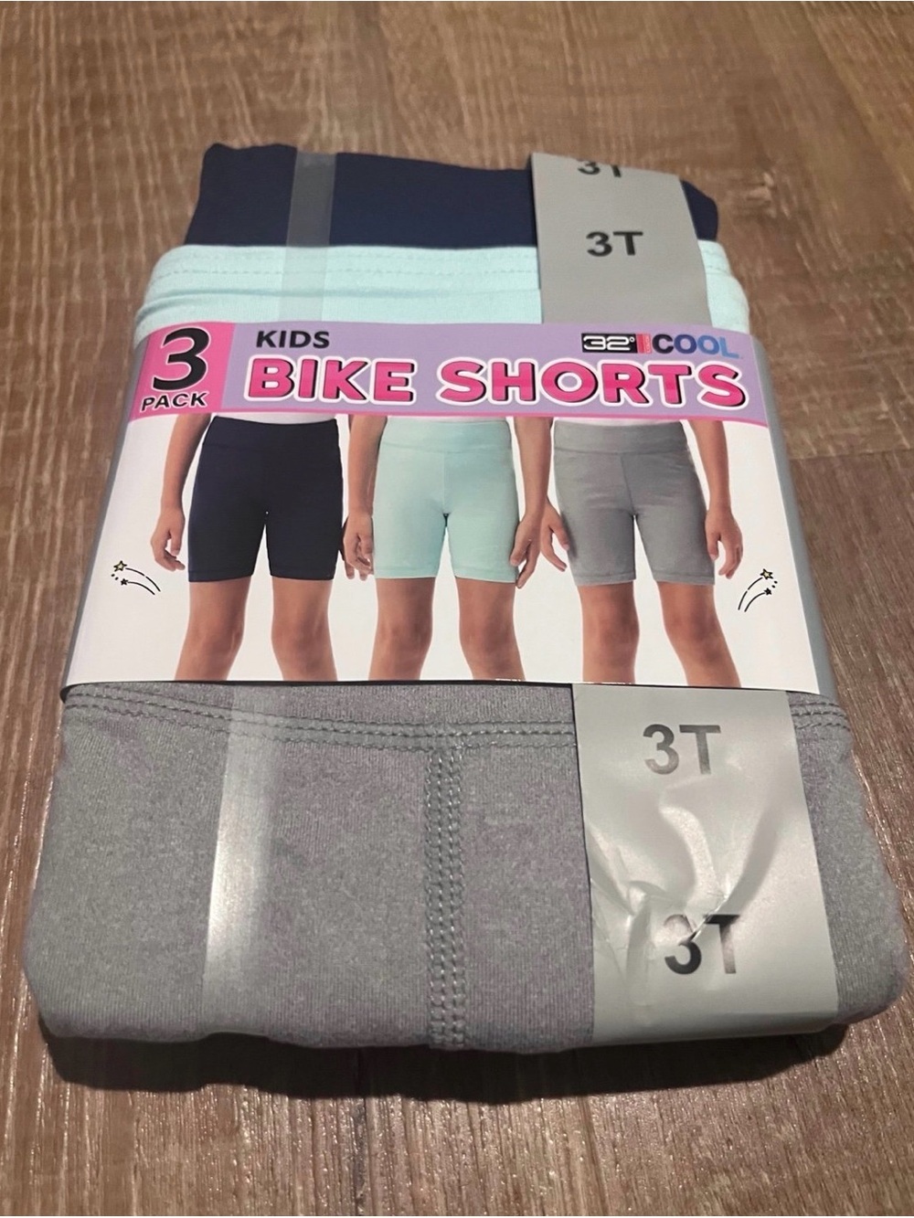 32 Degrees Kids Bike Shorts - Navy, Mint, Gray